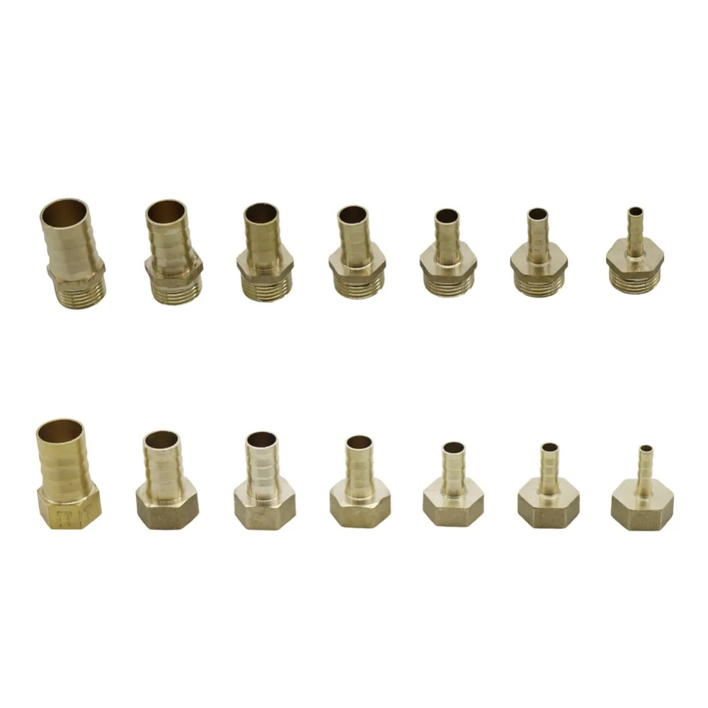 

1/2" thread to 6-19mm Connector with Barbed Aquarium Gas Tube Hose Joiner Garden Irrigation Water Pipe Adapter 2 Pcs