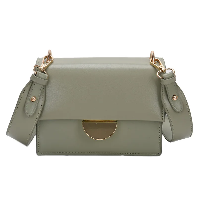 Элегантная женская однотонная квадратная сумка с клапаном Новинка лета 2019