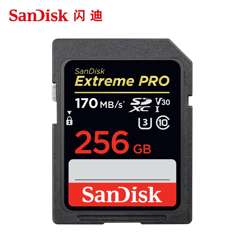 Карта памяти SanDisk 170MB SD для камеры 80MB 256GB 128GB 64GB 32GB 16GB карта памяти U3 U1 4K флэш-карта для камеры флэш-карта SDXC SDHC