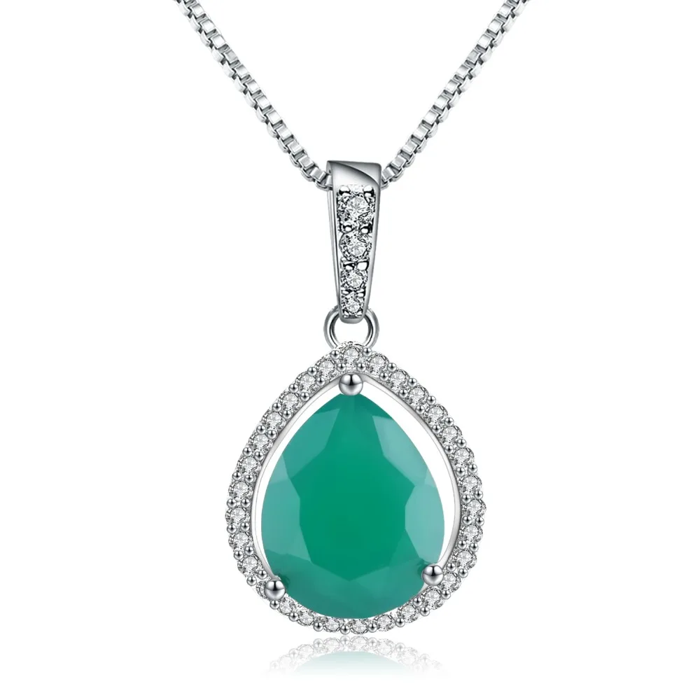Женский кулон в форме капли GEM'S классический из серебра 925 пробы с натуральным