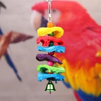 large medium and small parrots bite string loofah hand grab bite toy swing ladder