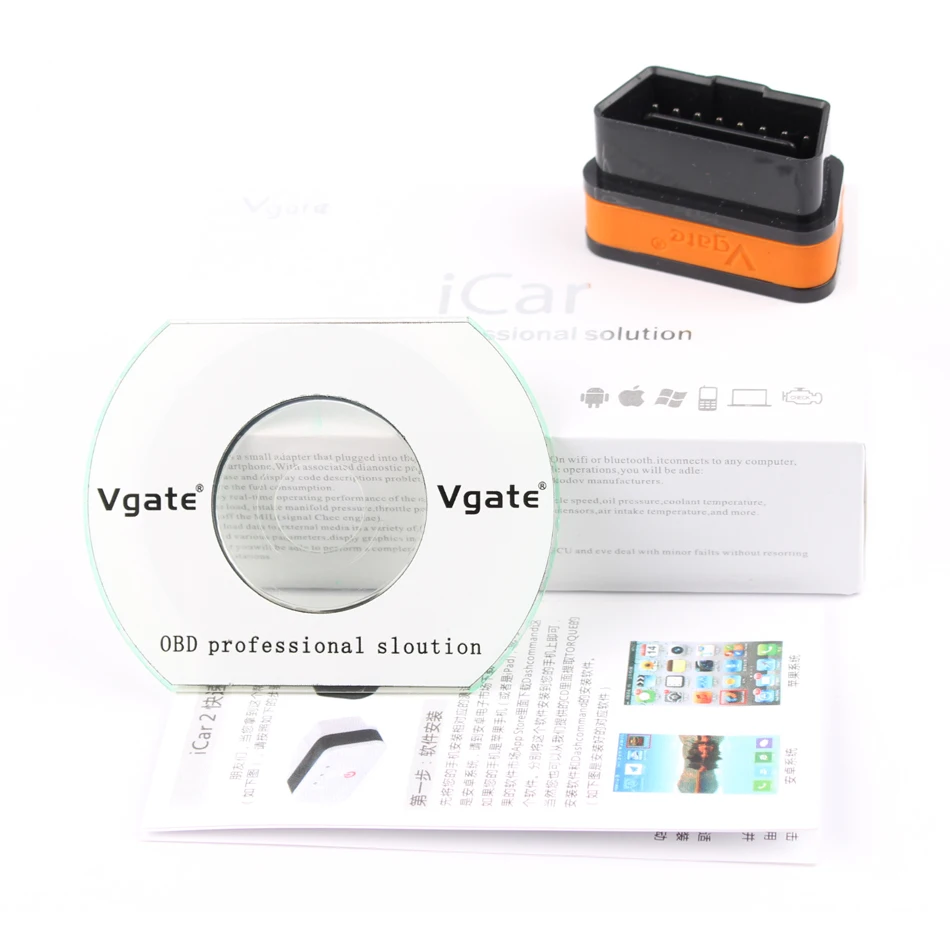 Новый автомобильный диагностический сканер Vgate iCar2 Wifi OBD2 OBDII поддержка IOS/Android iCar 2