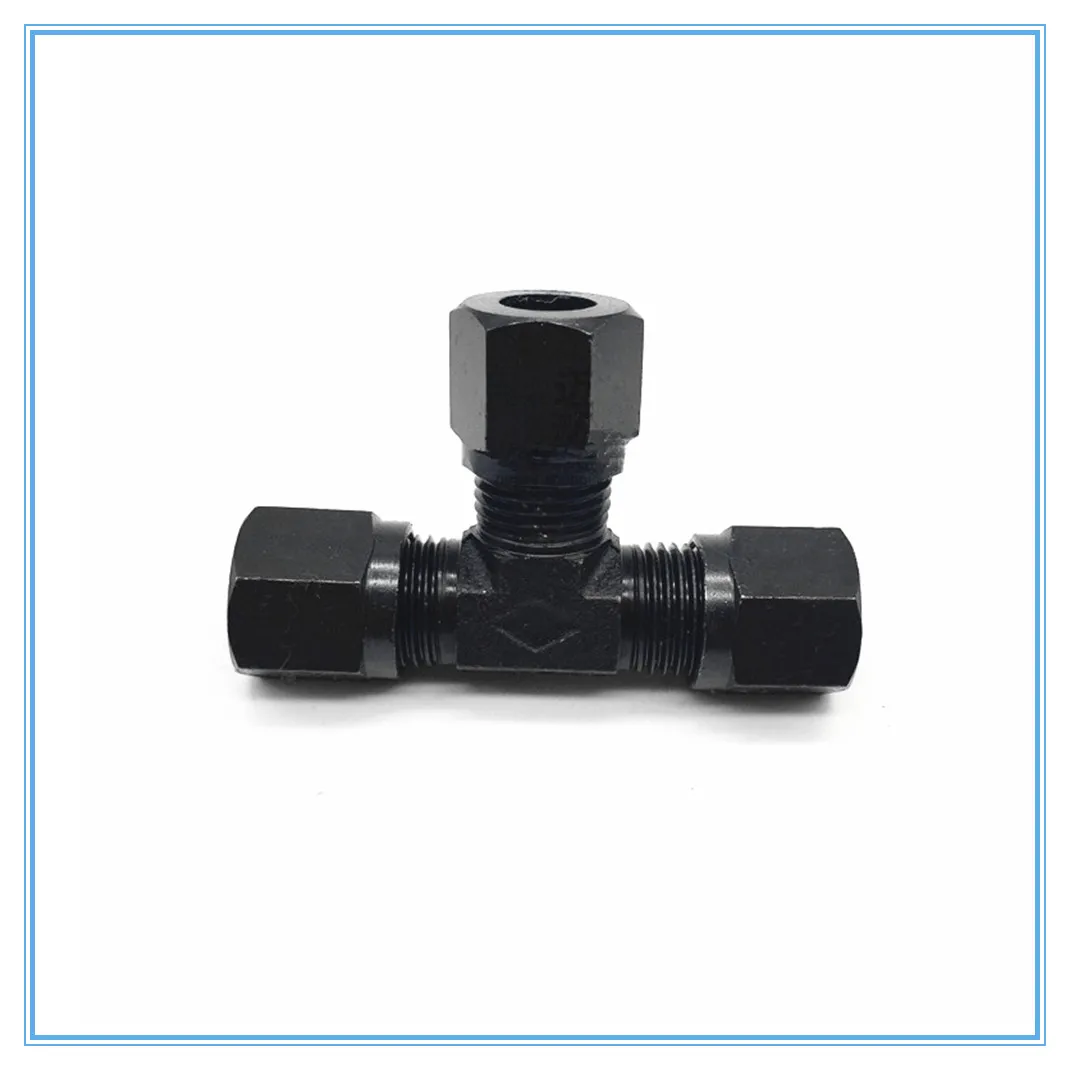 Трехходовой гидравлический фитинг 8 мм морской трубный Соединительный высокого давления из углеродистой