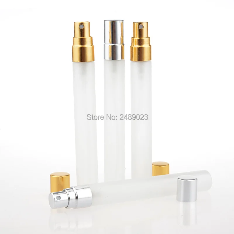 

100Pieces/Lot 10ML Parfum Frosting Travel Spray Bottle For Perfume Portable with Atomizador Perfume Refillable Aluminium Pump