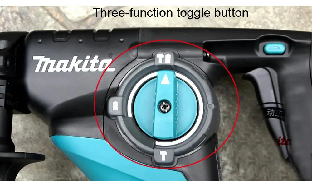 Ударная дрель Makita HR2810 с тяжелым молотком 3 режима работы: одиночный+ молоток 800 Вт 4, 500ipm 1100 об/мин бетонные отверстия