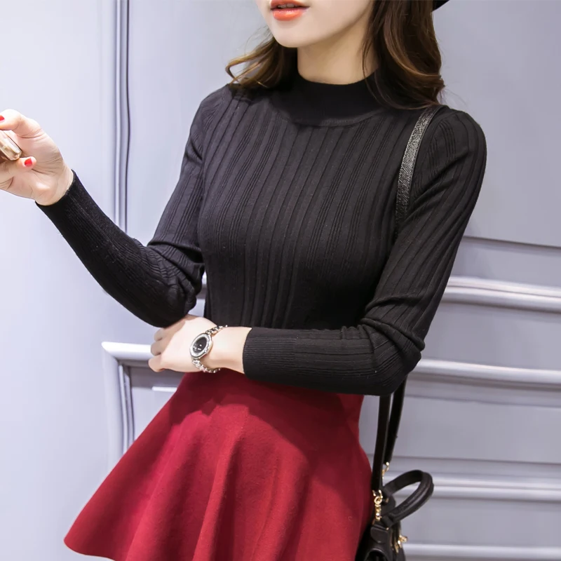 OHCLOTHING New 2017 Autumn Winter Women Sweaters Pullovers Turtleneck Knitted Outerwear Pullover Tops Cashmere Sweater | Женская одежда