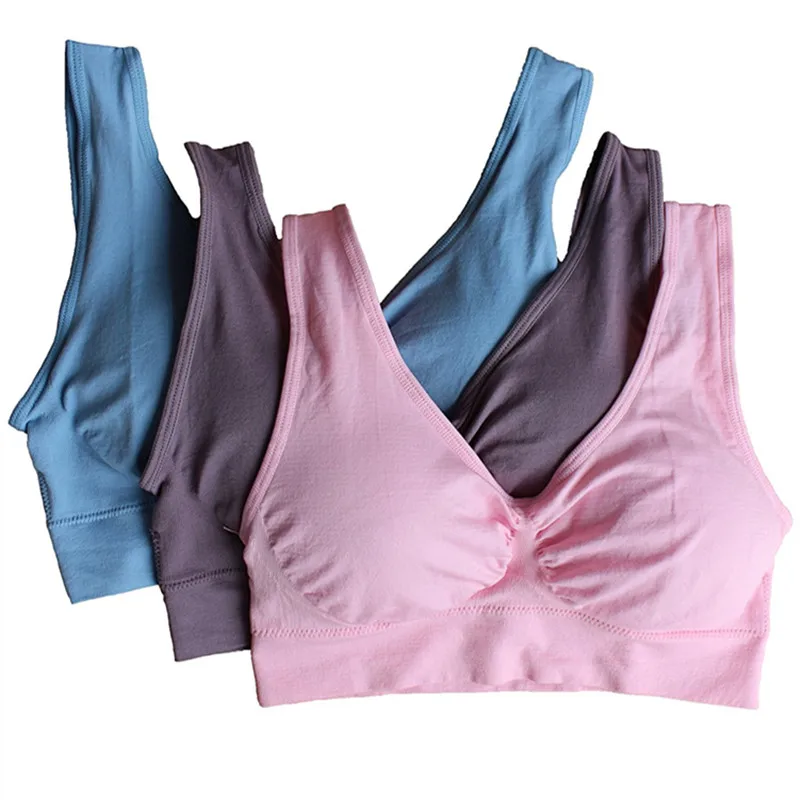 3 шт./компл. пикантные genie bra состоит из трех корректирующих бюстгальтеров со колодки бесшовный бюстгальтер с эффектом пуш-ап размера плюс бюстгальтер без косточек; черный/белый/телесного цвета; Спортивный Бюстгальтер Для девочек переходного возраста Женские plak bh - Цвет: blue brown pink