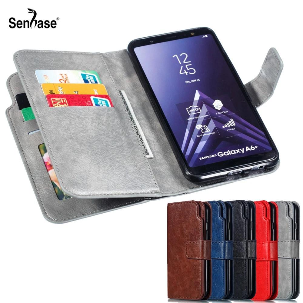 

Luxury Retro Flip PU Leather Wallet Multi card holder Cover For Samsung Galaxy A3 A5 2015 2016 2017 A6 A8 Plus A7 2018 Case