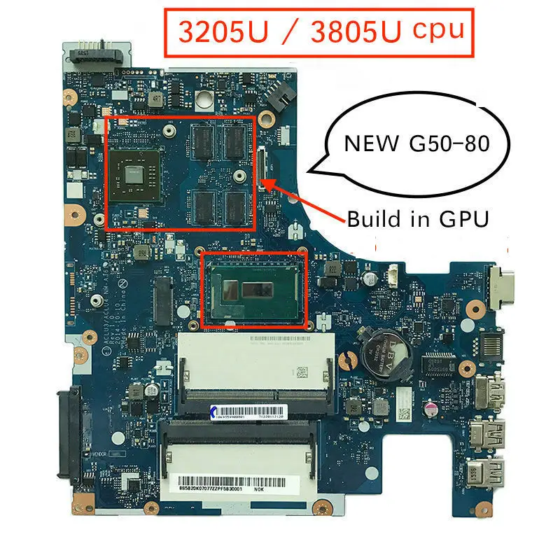 ACLUC3/ACLU4 NM-A361 Rev: 1,0 G50-80 материнская плата для ноутбука lenovo G50-80 G50 80 PC