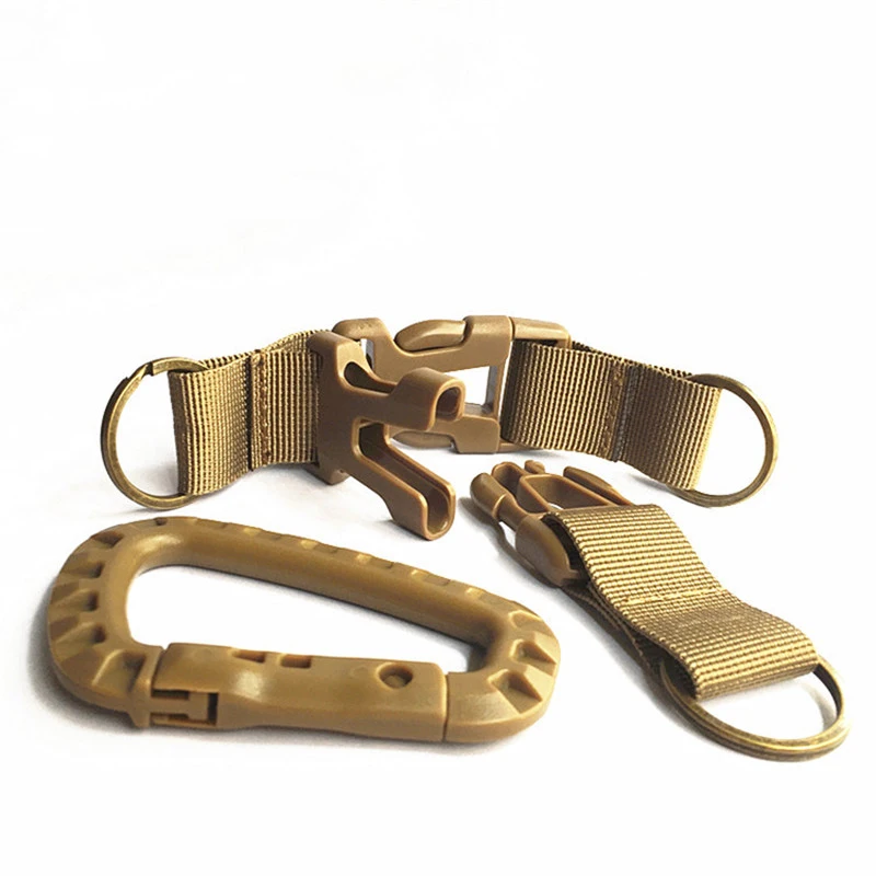 Tactical Keychain Strap Belt Clip Backpack Hooks Key Belt Keychain Holder Backpack Accessories Molle System Climbing Equipment