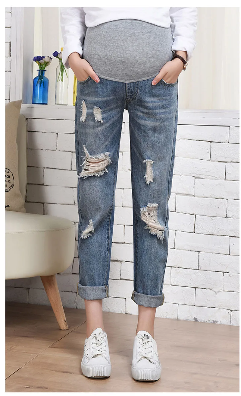 Denim Maternity Jeans For Pregnant Women Clothes Pregnancy Trousers Pants Nursing Jeans Maternity Pants For Pregnant Women New