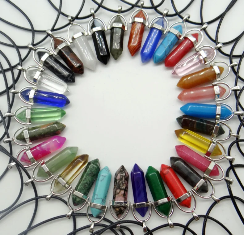 Оптовая продажа 1 шт. ожерелье с подвеской в форме шестигранной колонны из