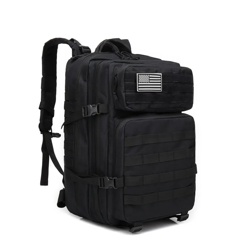 45L Outdoor Backpack Military Tactical Assault Pack Army Molle Waterproof Bug Out Bag Small Rucksack for Hiking Camping Hunting | Спорт и