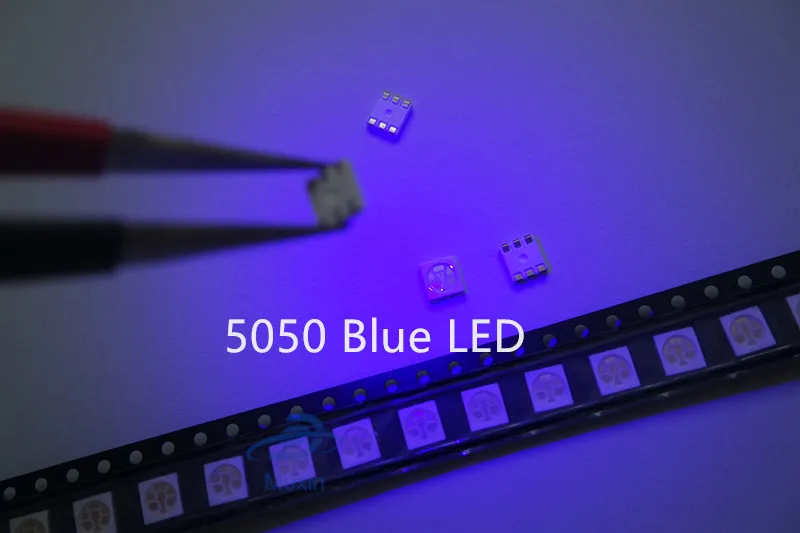 Чип светодиодный SMD 100 RGB smd5050 светодиодная PLCC-6 трехцветная LED лампа 60 мА