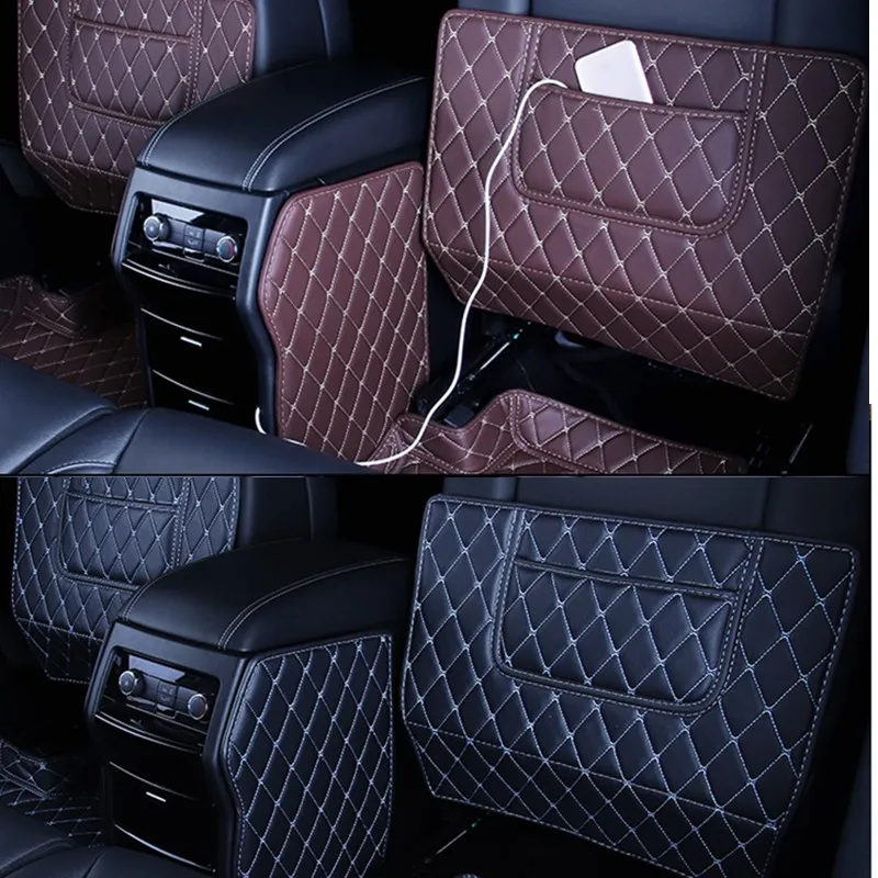 Car armrest box Back row anti kicking pad holster Artificial Leather For FORD EDGE 2015 2016 2017 2018 | Автомобили и мотоциклы