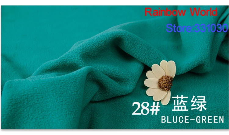 Мягкая матовая флисовая ткань 1 метр 28 # сине-зеленая для самостоятельной сборки