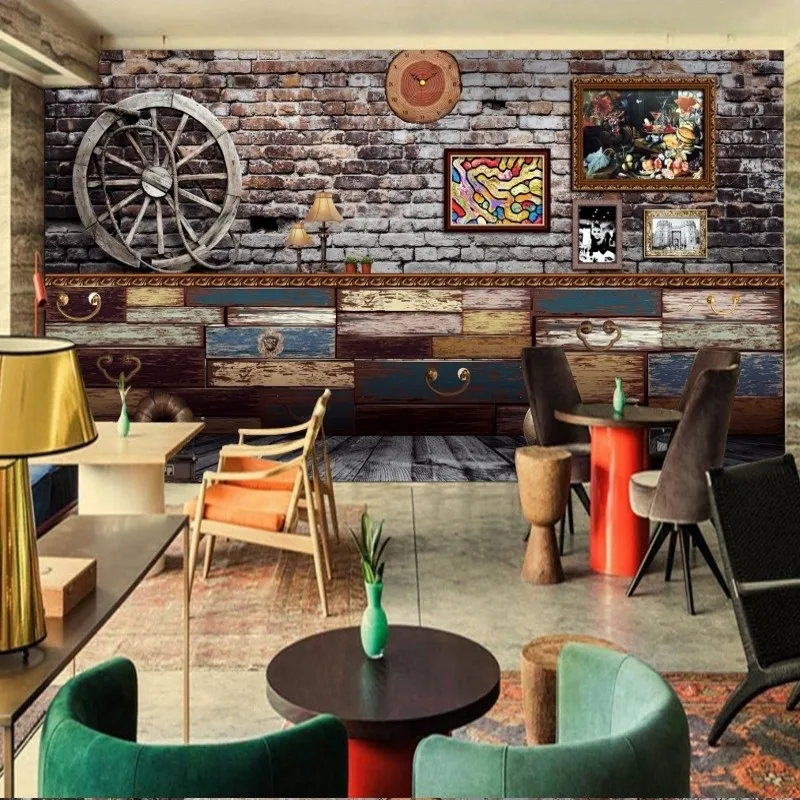 Фотообои на заказ 3D в ретро стиле высококачественные фотообои с изображением