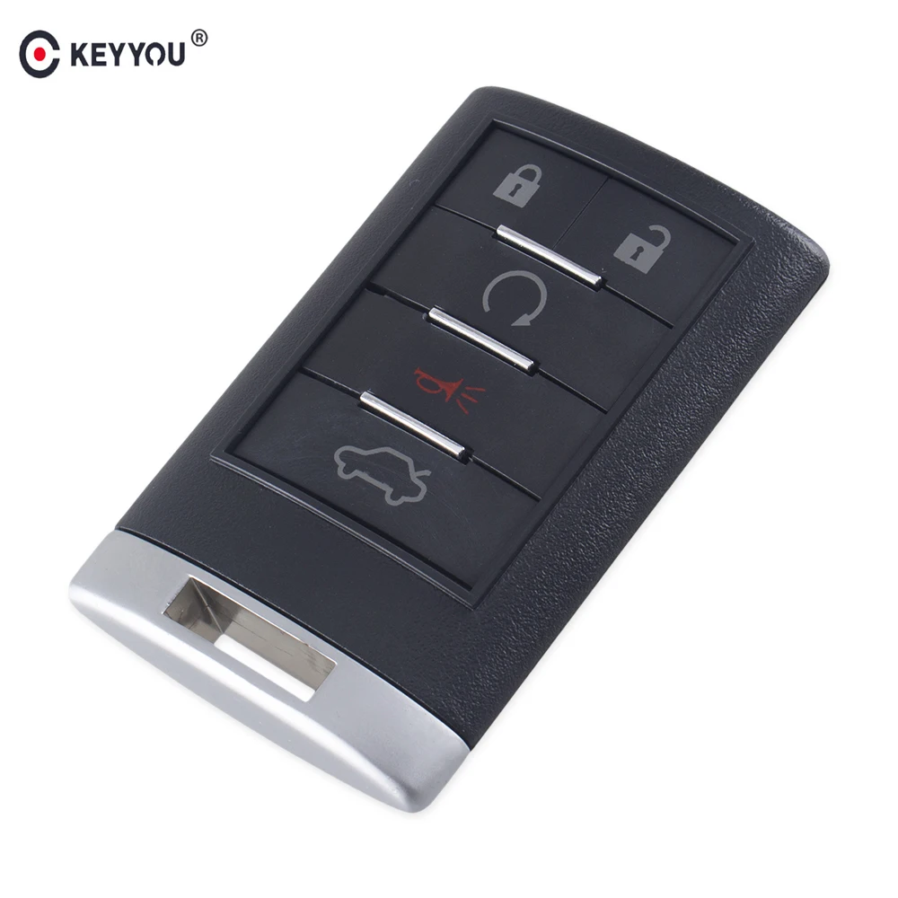 KEYYOU 5 кнопок запасной дистанционный ключ-брелок от машины подходит для Cadillac CTS