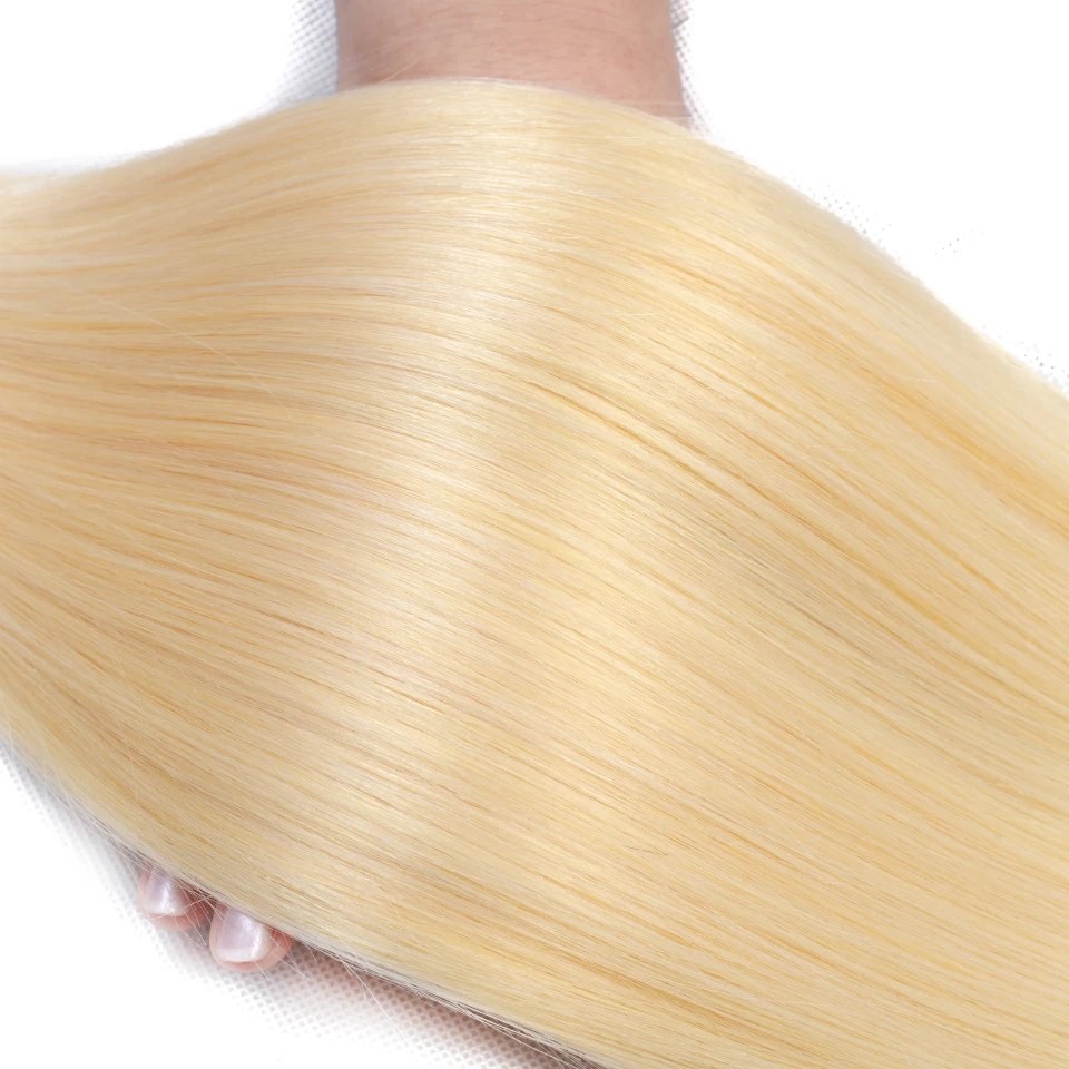 Queenlike Hair Products 3 pieces Color 613 Straight Bundles Remy Blonde Human Brazilian Weave | Шиньоны и парики