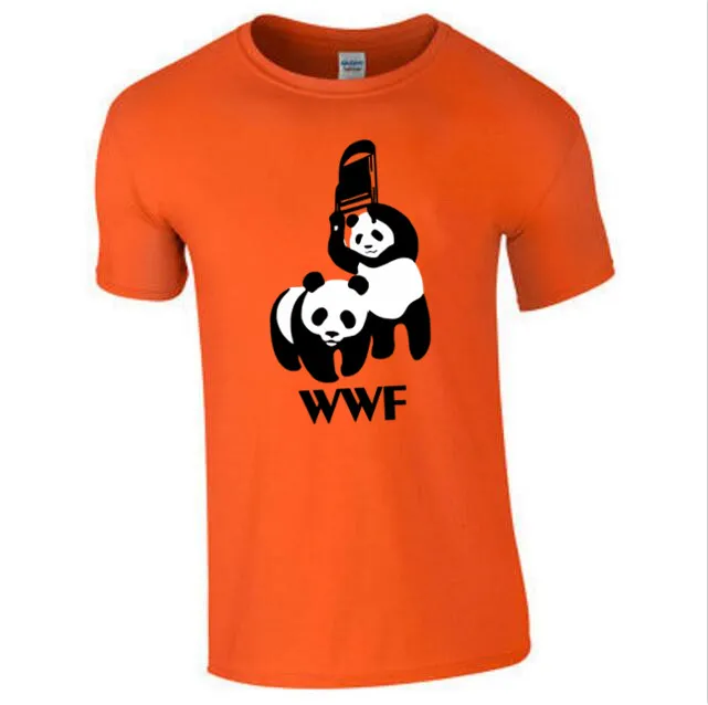Бесплатная доставка WEWANLD WWF Wrestling Panda Comedy футболка с коротким рукавом мужская
