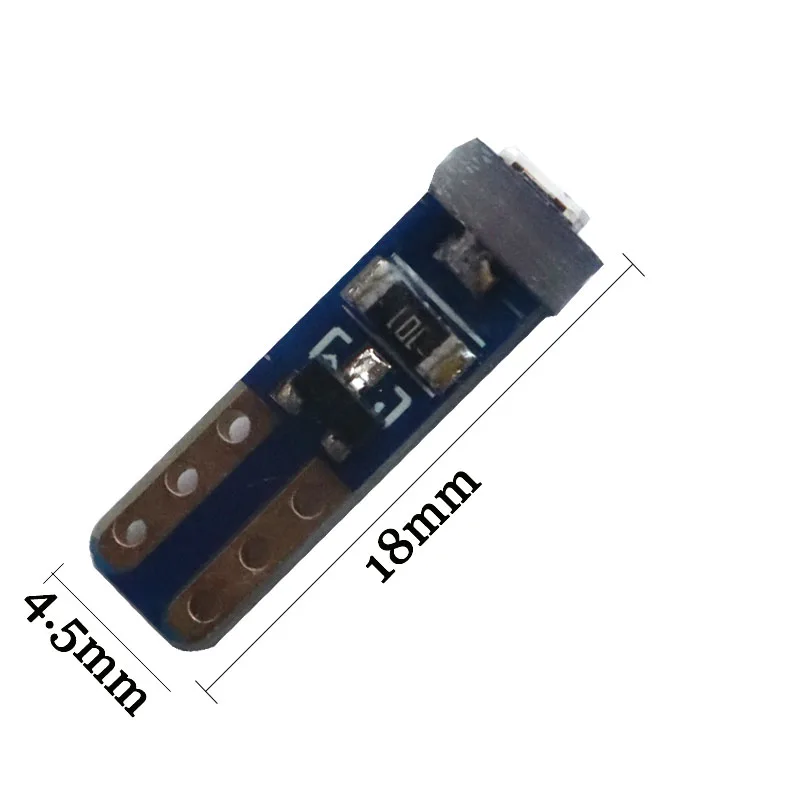 100 шт. T5 W3W 1 SMD 3030 Автомобильные светодиодные лампы Canbus без ошибок Приборная панель
