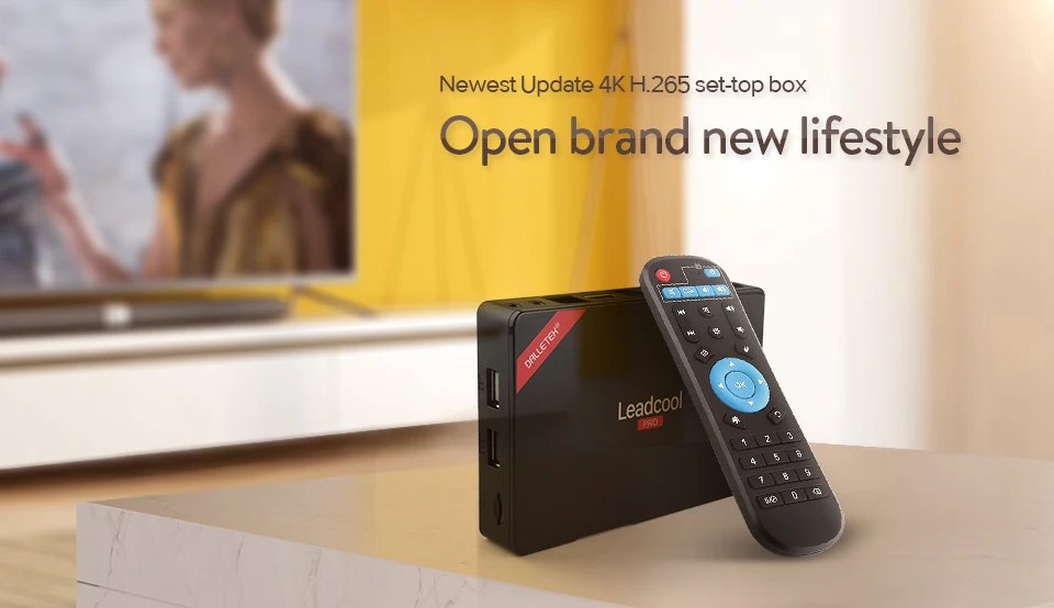 Leadcool Pro Android 8,1 ТВ приставка 1G 8 GB/2G 16GB RK3229 Четырехъядерный 4K медиа-плеер 100M LAN Поддержка 2,4 ГГц wifi