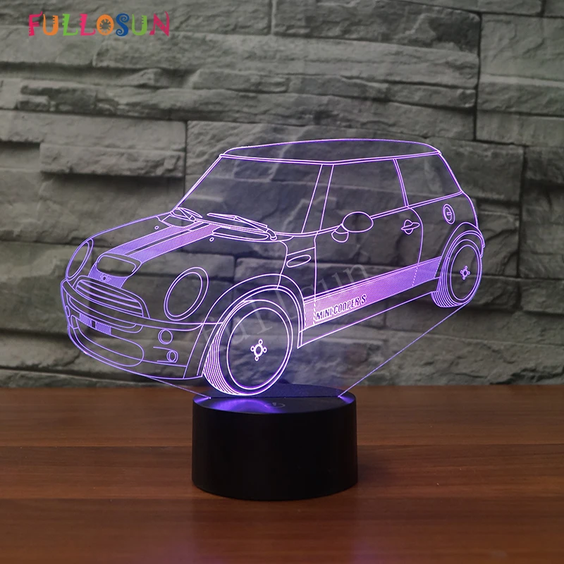 Настраиваемая модель автомобиля 3D иллюзия светодиодные акриловые пластины
