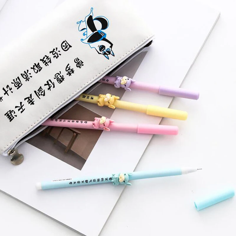 Креативная мультяшная маленькая собака черная 0 5 мм гелевая ручка для школы