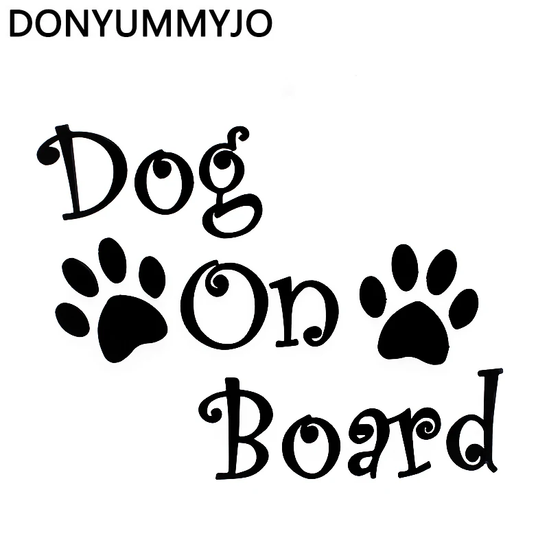 DONYUMMYJO 20 см * 16 2 автомобиля Стикеры собака на борту и отпечатков лап красивые