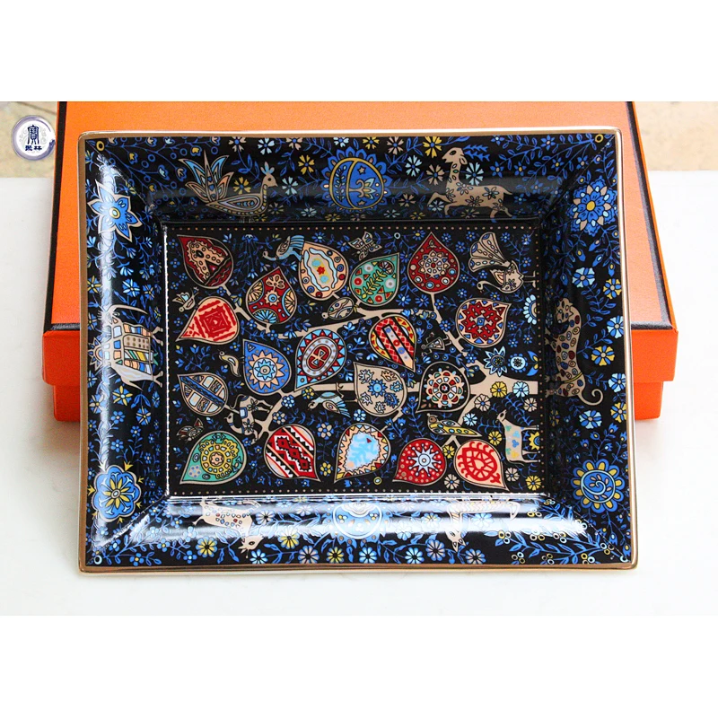 Изысканный чистый медь Большой Калибр держатель Квадратная Пепельница для сигар