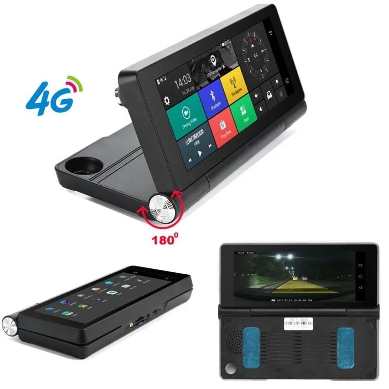 Автомобильный видеорегистратор 7 дюймов 4G SIM GPS Android 5 0 Wi Fi Bluetooth|GPS для транспорта| |