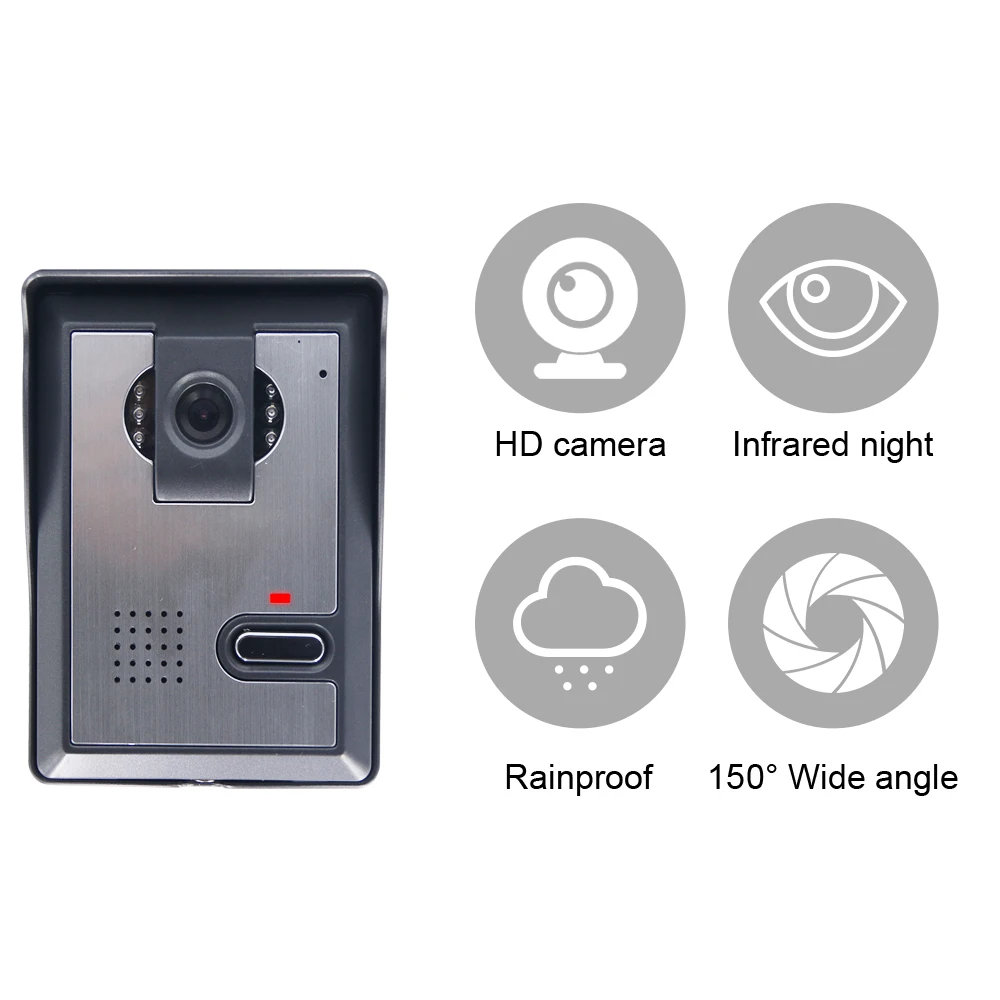 Saful 7 ''TFT lcd Проводной Видео дверной телефон визуальный видеодомофон Громкая связь ИК камера ночного видения дверной звонок Домофон Система