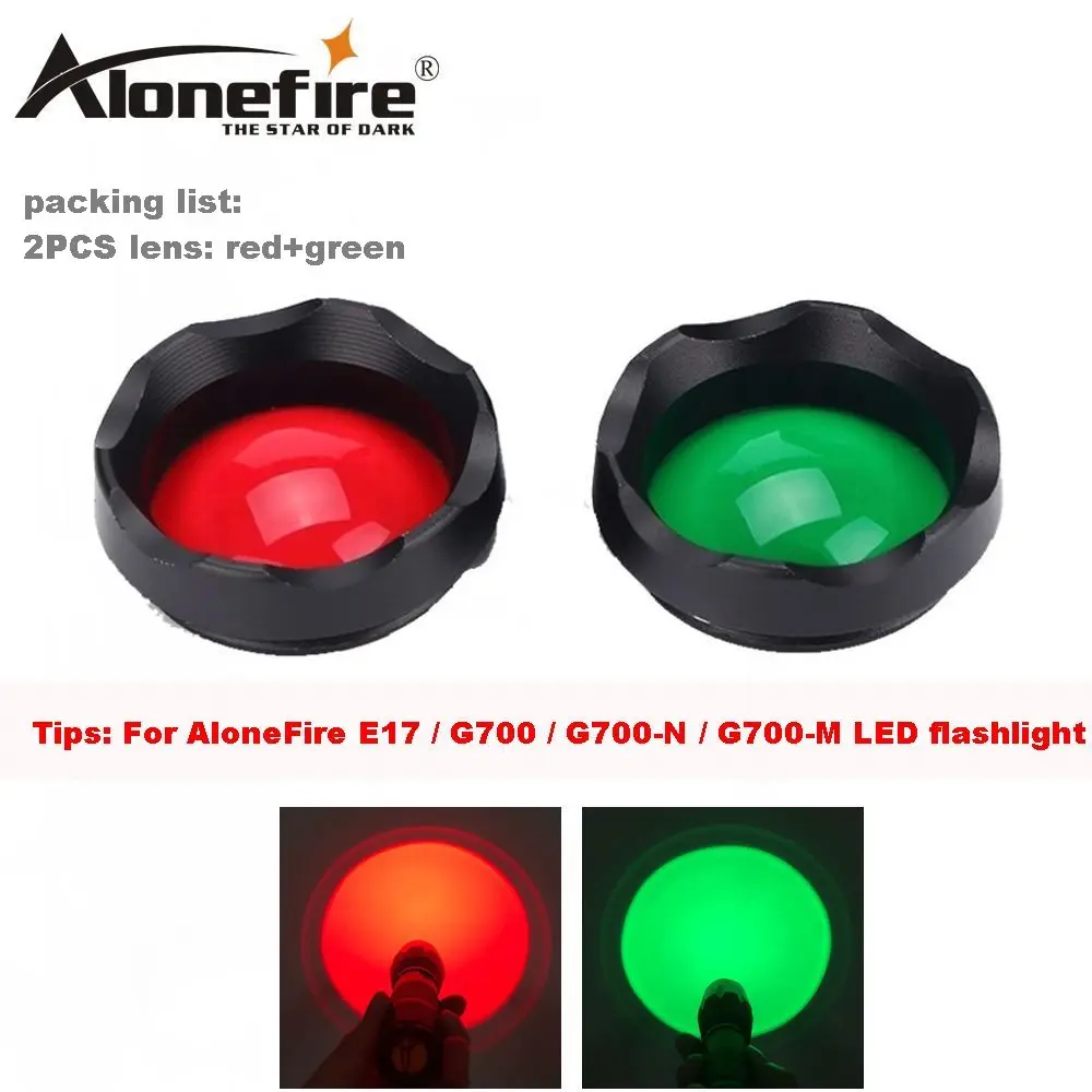 2pcs color lenses AloneFire E17 переключатель аксессуары G700 светодиодный фонарик переключатель/красный зеленый объектив/дистанционный переключатель давления - Цвет: 2pcs color lenses