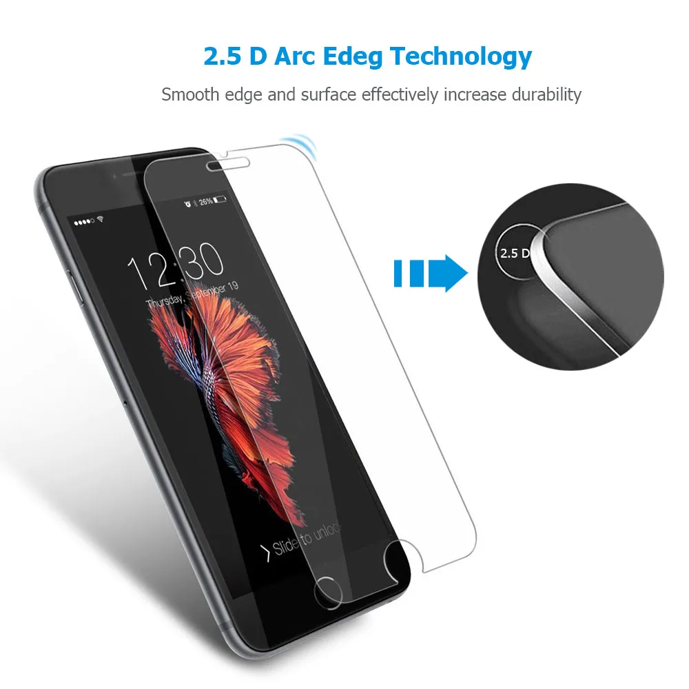 BALMORA Tempered Glass for iPhone X 4 4s 5 5c 5s Screen Protector Film 6 6s 7 8 plus Transparent | Мобильные телефоны и