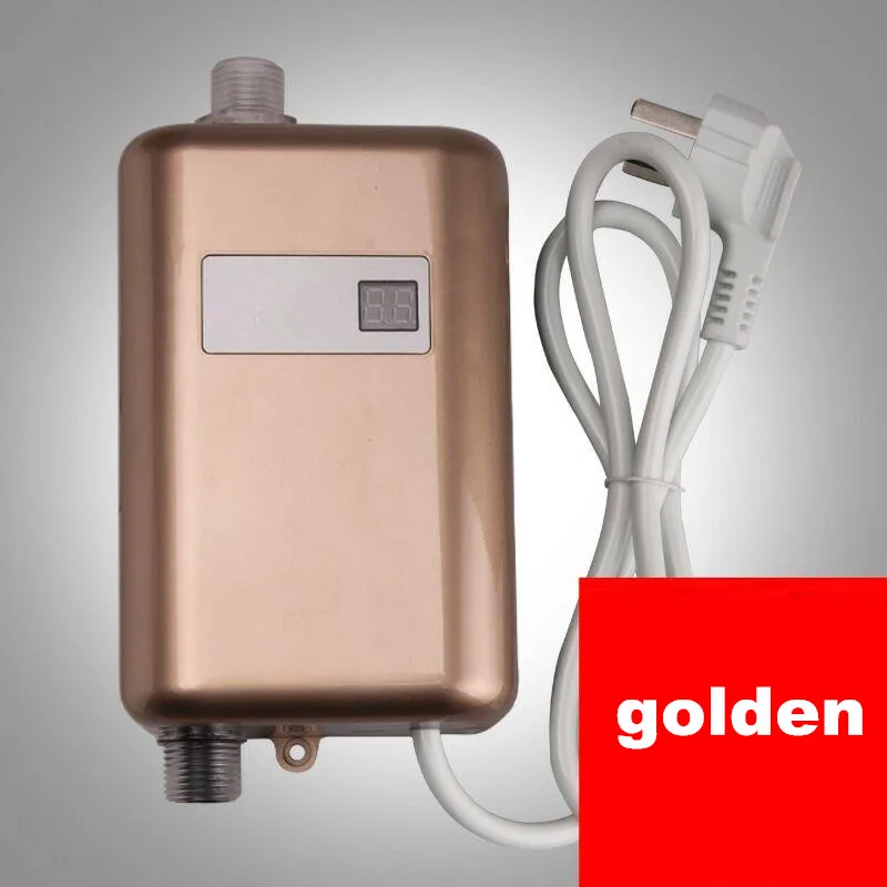 3800W Mini Tankless Electric Instant Hot Water Heater with LED Temperature Display for Kitchen sink Bathroom Shower tap heating | Бытовая