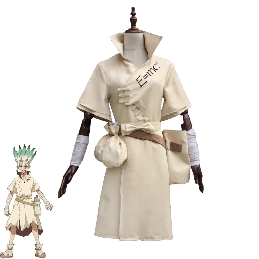 

2019 New Japanese Anime Dr.STONE Ishigami Senku Cosplay Costume Unisex Adult Halloween Carnival Uniforms Custom Made