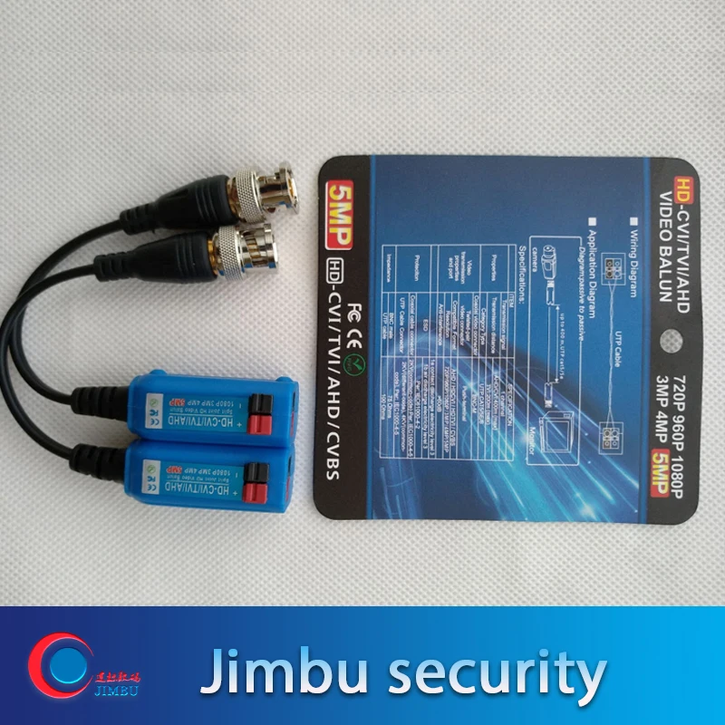 

high definition passive video balun support CVI/TVI/AHD camera transmission by utp cable max 200m anti-interference