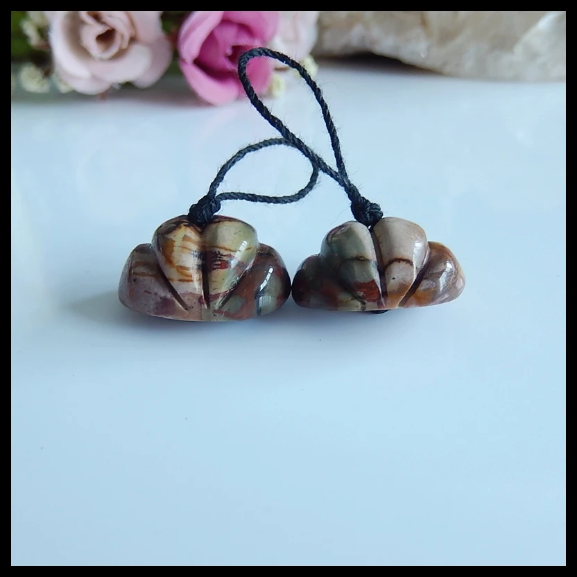 Набор женских серег Пикассо из натурального драгоценного камня 19x14x9 мм 7 4 г |