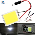 YM E-Bright 200 шт. 24 SMD COB Чип светодиодный 12V DC панель лампы с T10 + фестон-адаптер Белый светодиодный ОД Бесплатная доставка 240 L