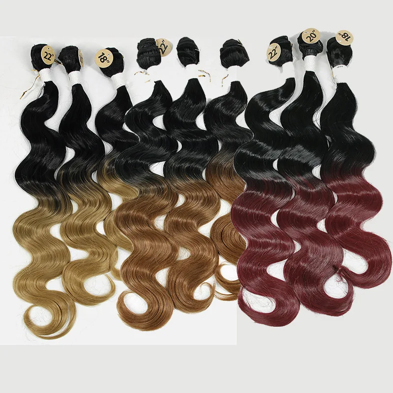 

Synthetic Honey Blonde Hair Bundles with Closure Body Wave Ombre Eunice Hair Weave Bundles T1B Grey Sew In Hair Weft 4pieces/lot