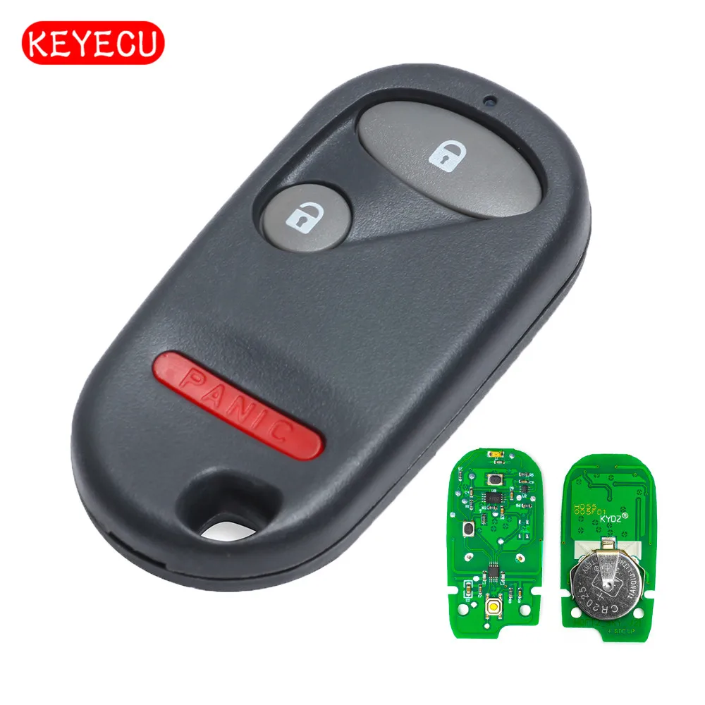 Keyecu Бесплатный программируемый дистанционный ключ брелок от машины 2 + 1 кнопка 433