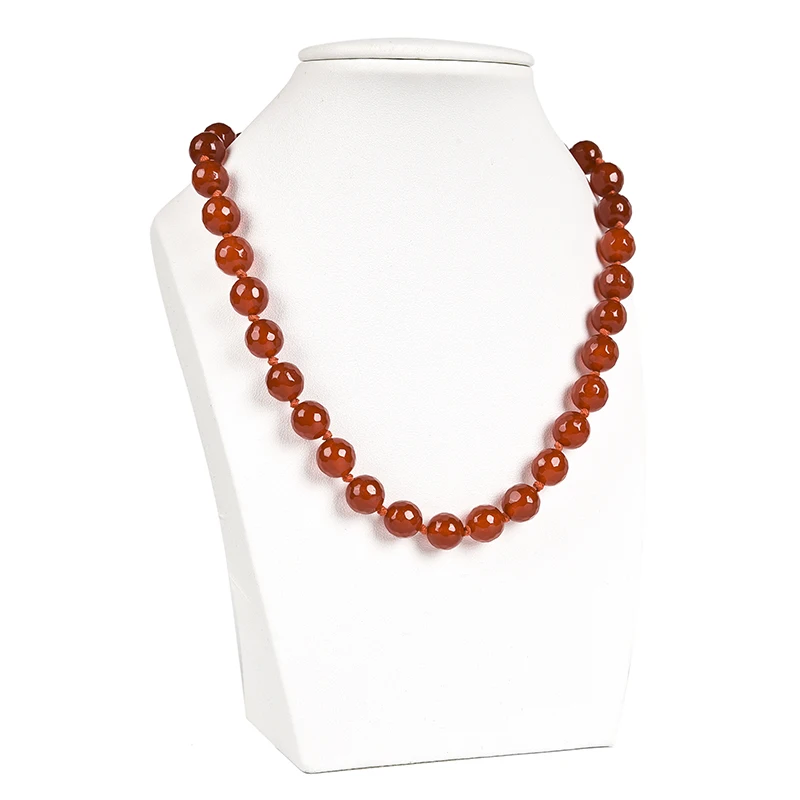 

Dark red Chalcedony noble elegant 10 mm red chalcedony semi precious, suitable for romantic occasions