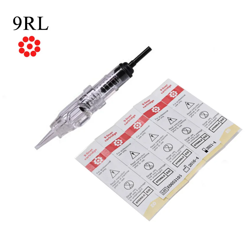 Картридж для перманентного макияжа тату-иглы 9RL Revolution NeedlesSterilized машин и захватов