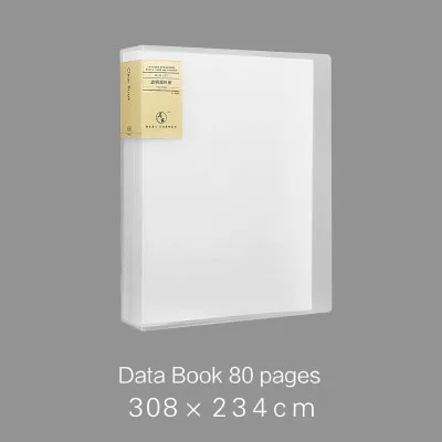 T 80 pages Muji стиль A4 простой файл мешок 100 страниц данных книга большой емкости папки файла канцелярские принадлежности - Цвет: T 80 pages
