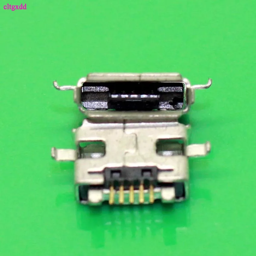clgxdd 10pcs Micro USB 5pin B type Female Connector 4 Fixed feet For Mobile Phone 5 pin Charging Socket