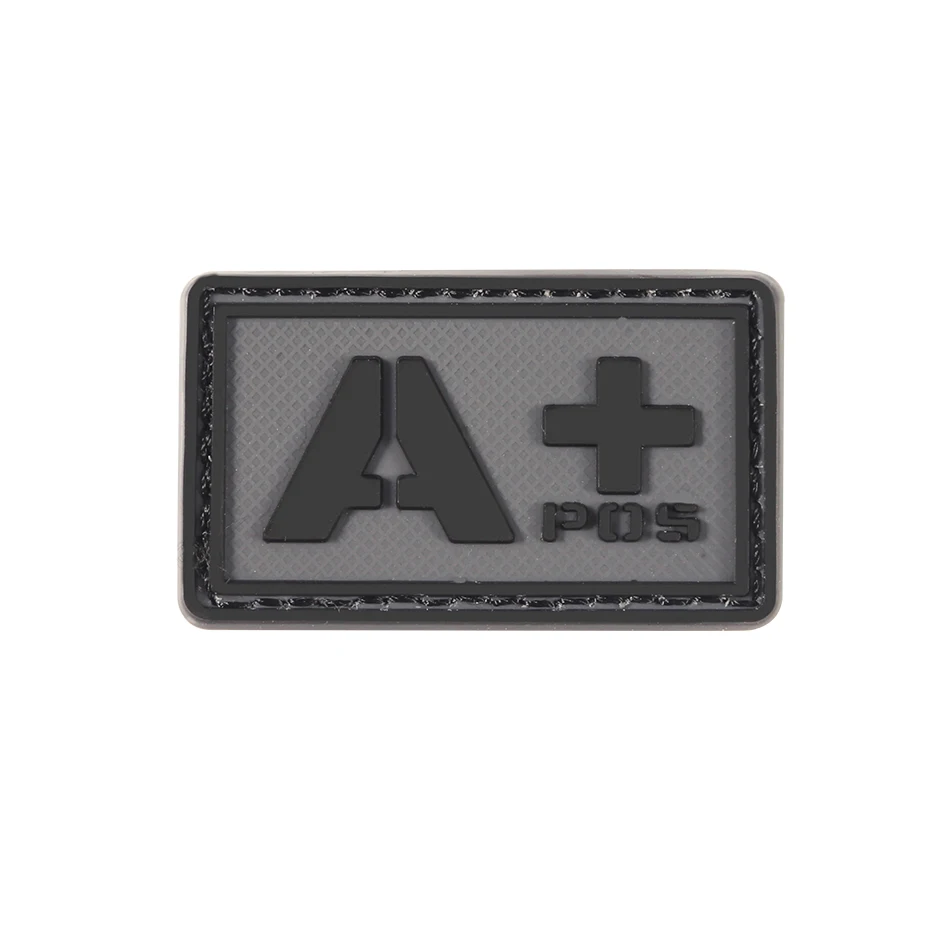 Светящиеся 3D ПВХ A+ B+ AB+ O+ положительные A-B-AB-O-отрицательные наклейки для группы крови нашивки военные значки резиновые