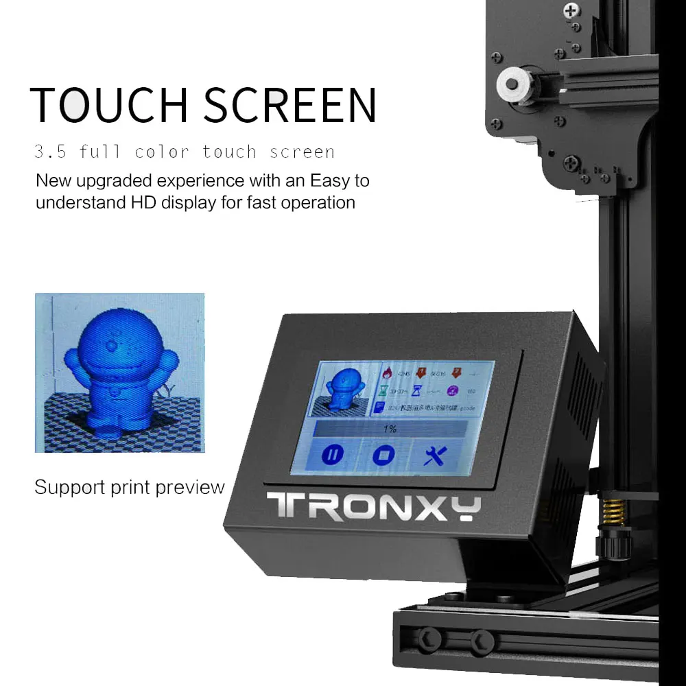 TRONXY 3D XY-2 3d принтер обновленная сборка пластина повторное отключение питания печать 3d Принтер Комплект 1,75 мм стекло с датчиком плавления
