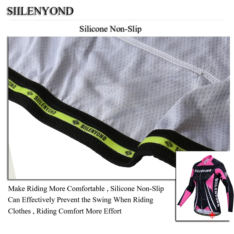 

Siilenyond 2019 Women Pro Winter Thermal Cycling Jersey Long Sleeve Mountain Bicycle Cycling Clothing MTB Bike Cycling Clothes