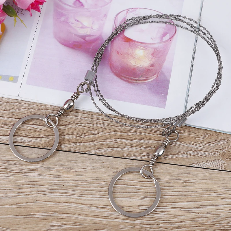 

1 Pc Useful Outdoor Stainless Steel Wire Saw Ring Scroll Travel Camping Emergency Survival Gear Rope Chain Saws Wood Tools