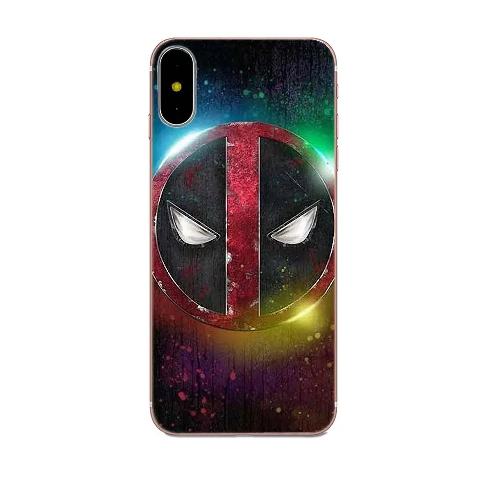 Резиновый Прозрачный чехол для телефона Apple iPhone 4 4S 5 5C 5S SE 6 6S 7 8 Plus X XS Max XR Deadpool |